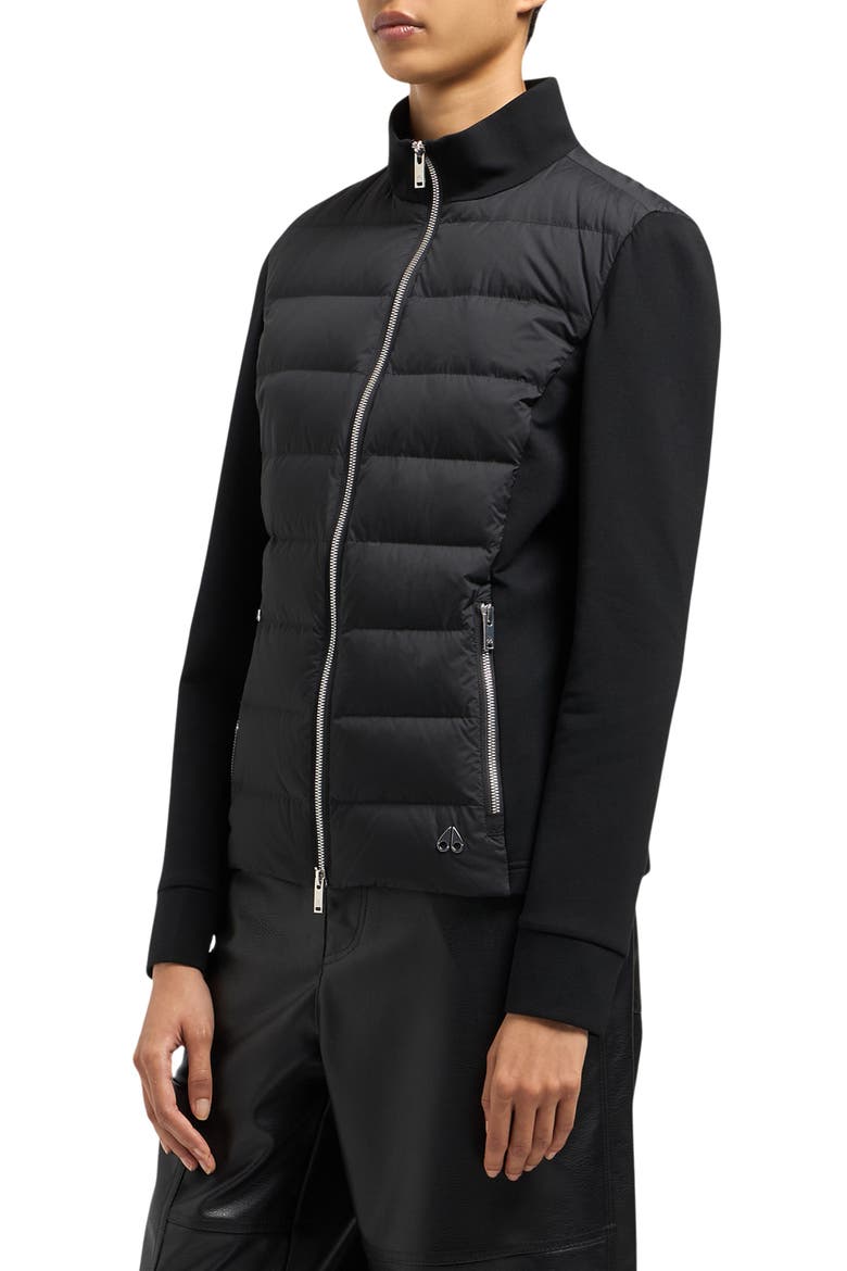 Naomi 800 Fill Power Down Hybrid Jacket, Alternate, color, BLACK