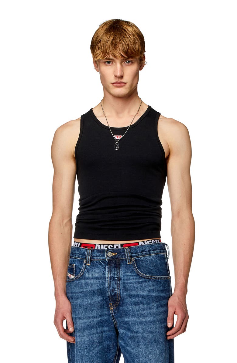 DIESEL<sup>®</sup> T-Lifty-D Fitted Tank Top, Alternate, color, Black