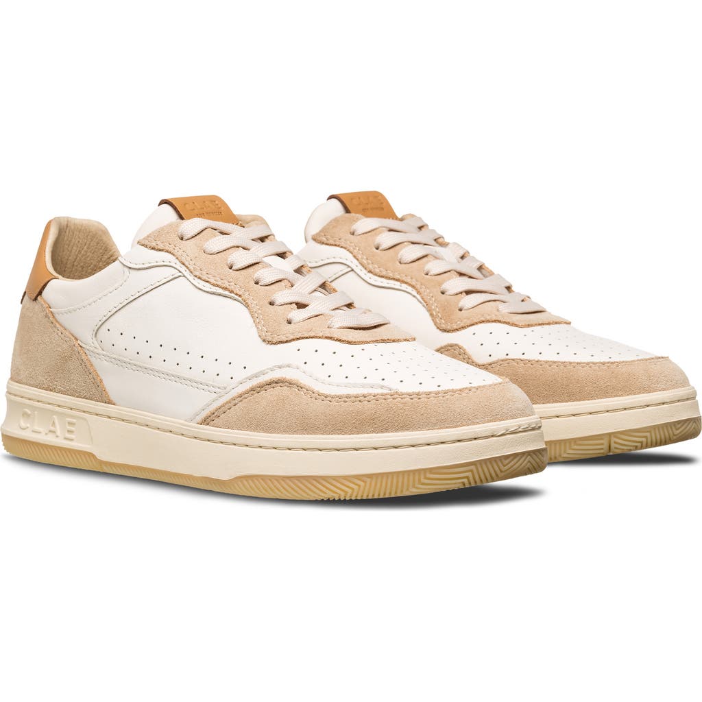 Clae Haywood Low Top Sneaker In Fog Leather Safari