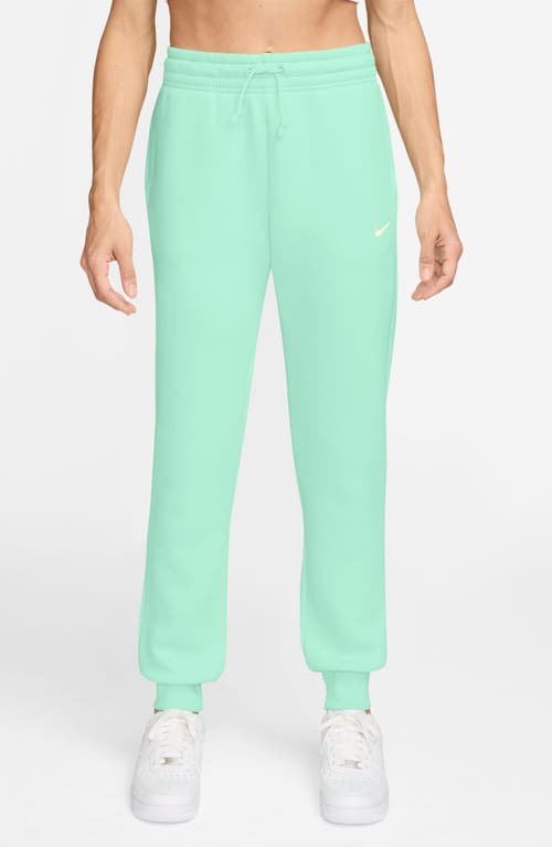 Nike Sportswear Phoenix Fleece Mid Rise Joggers In Green
