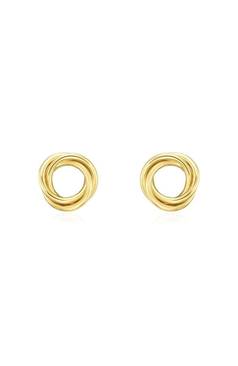 The Lovery Fine Jewelry Flat Gold Circle Stud Earrings, Alternate, color, Yellow Gold