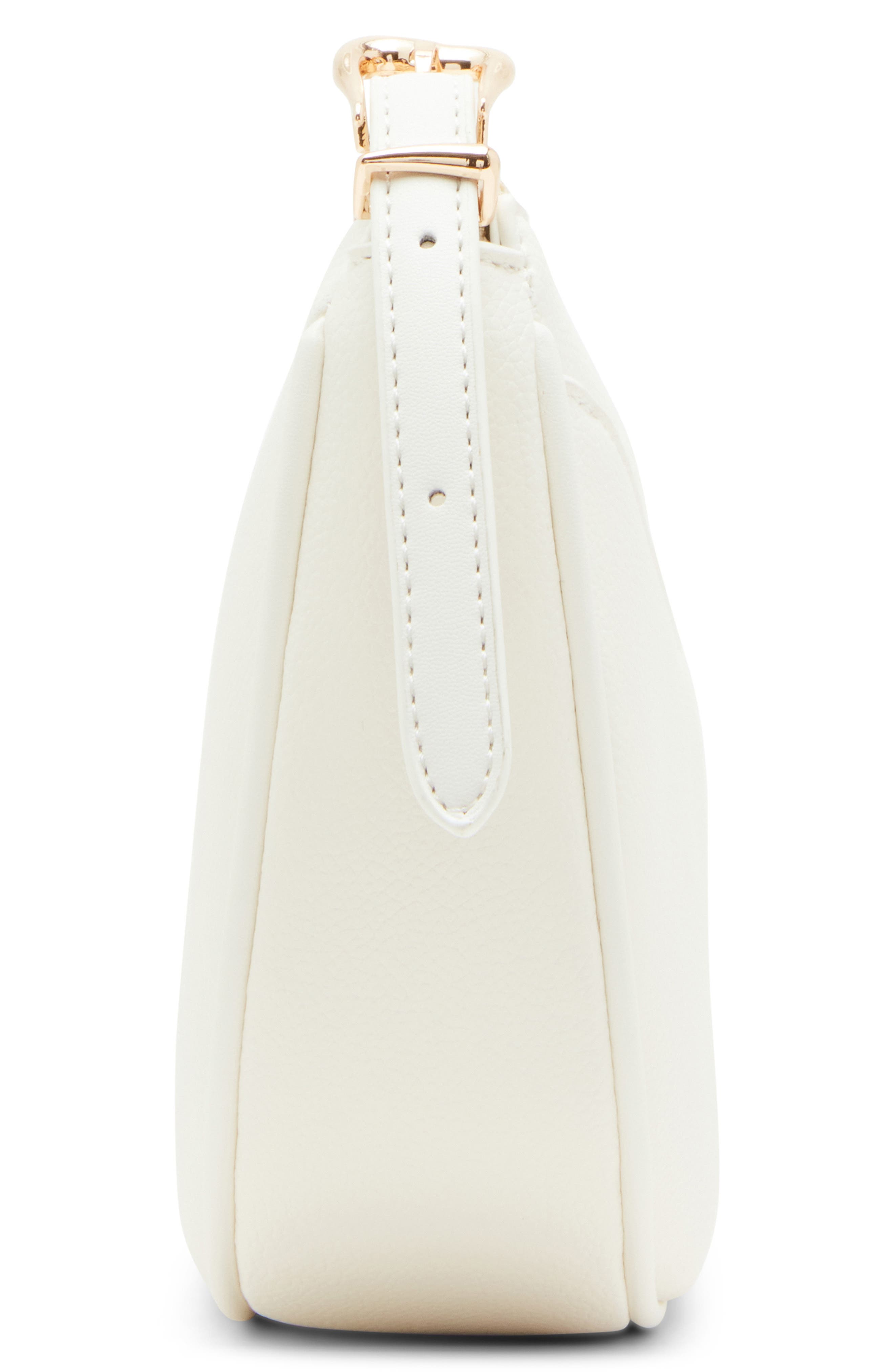 Anne Klein Half Moon Crossbody Bag, Alternate, color, White