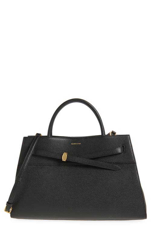Veronica Beard Large Dash Leather Tote In Black