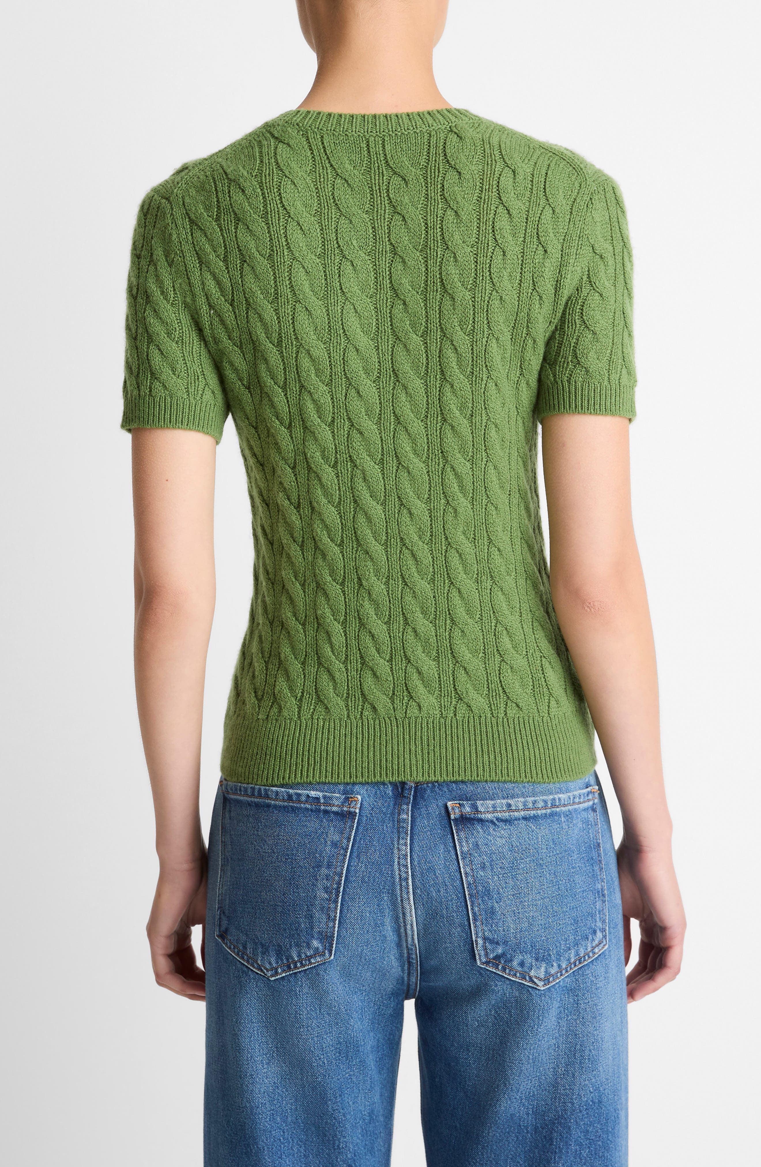 Cable Short Sleeve Sweater - image 4
