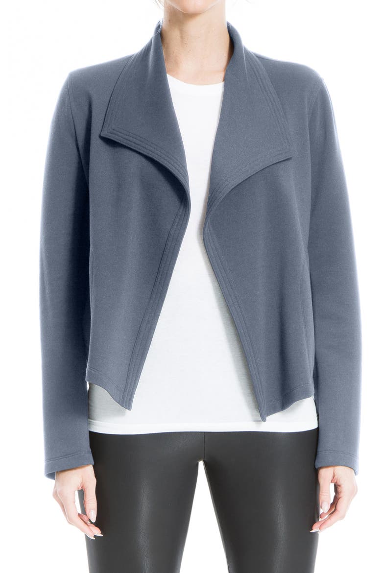 Scuba Short Drape Jacket, Main, color, OMBRE BLUE
