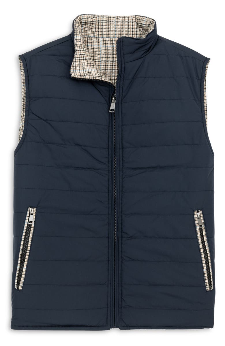 Scott Barber Reversible Quilted Wool Blend Vest, Alternate, color, Khaki