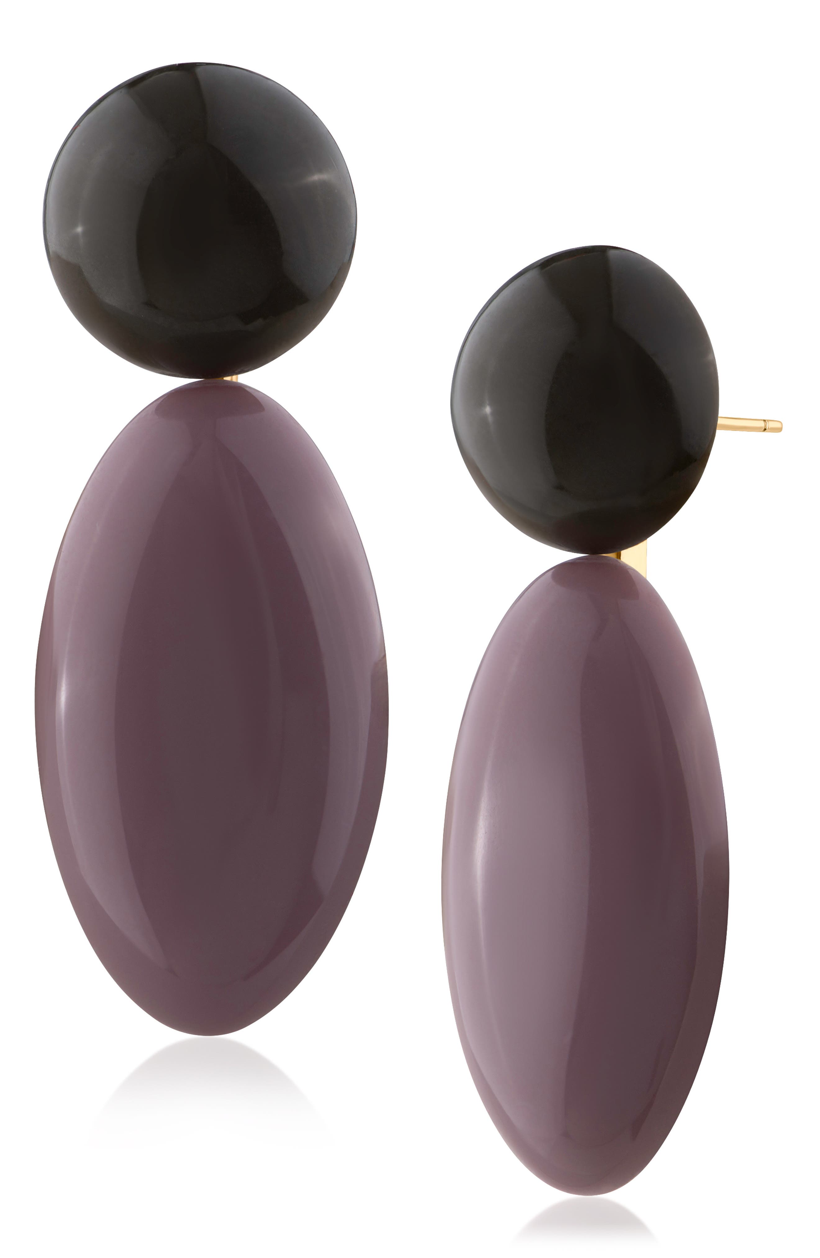 Retro Colorblocked Drop Earrings