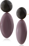 JARDIN Retro Colorblocked Drop Earrings