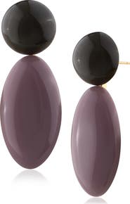 JARDIN Retro Colorblocked Drop Earrings