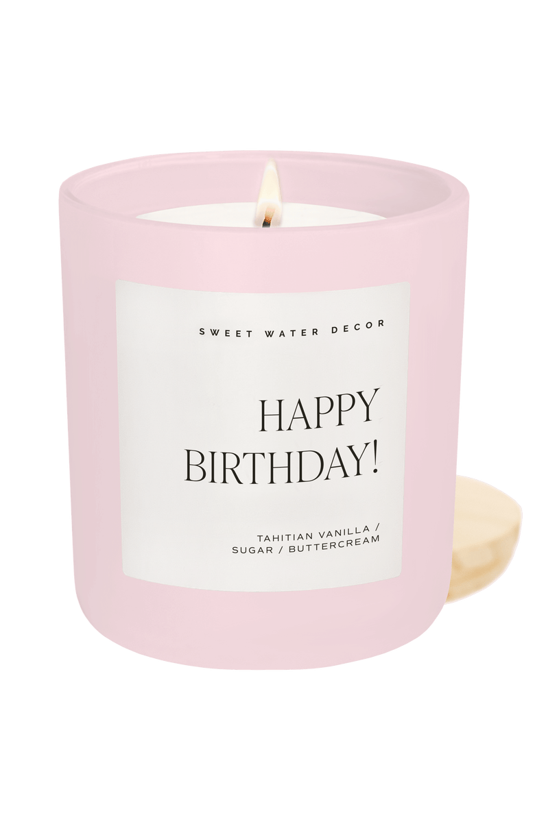 SWEET WATER DECOR Happy Birthday 15 oz Soy Candle, Main, color, Happy Birthday