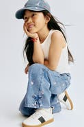 H&M Printed Wide Leg Jeans