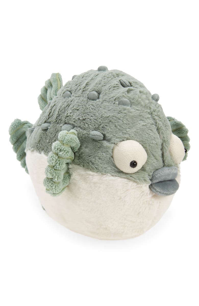 Jellycat Pacey Pufferfish Stuffed Animal, Main, color, 