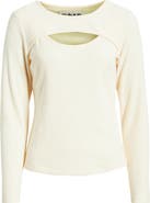 CITY BLUES Cutout Rib Top