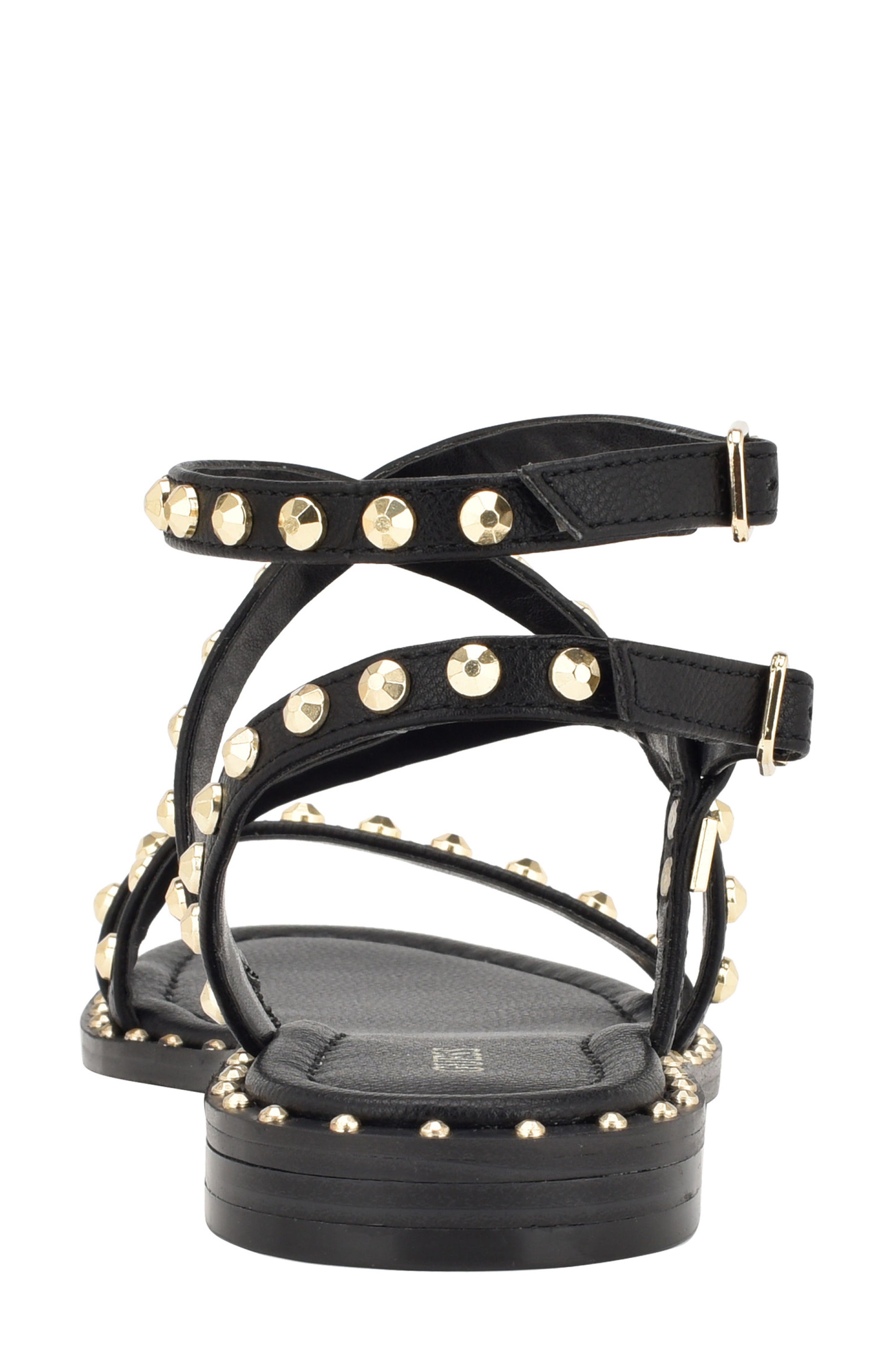 GUESS Yamara Studded Gladiator Sandal, Alternate, color, Black 001
