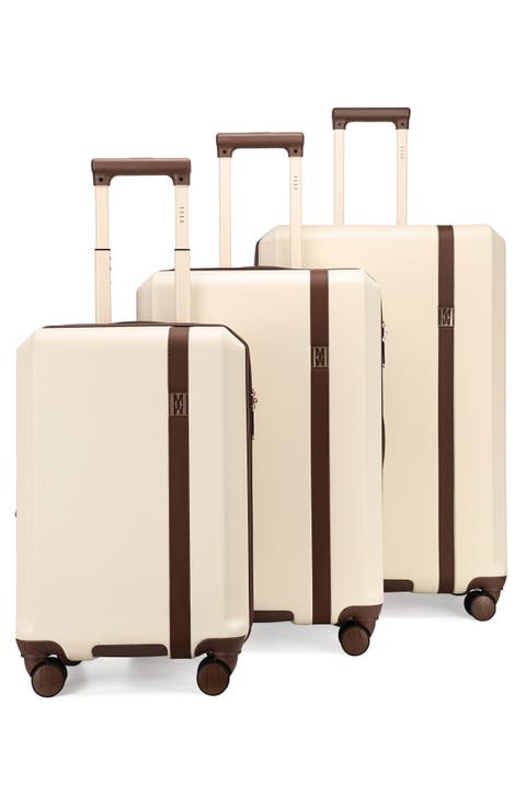 Luxe Journey 3 Piece Expandable Retro Spinner Luggage Set