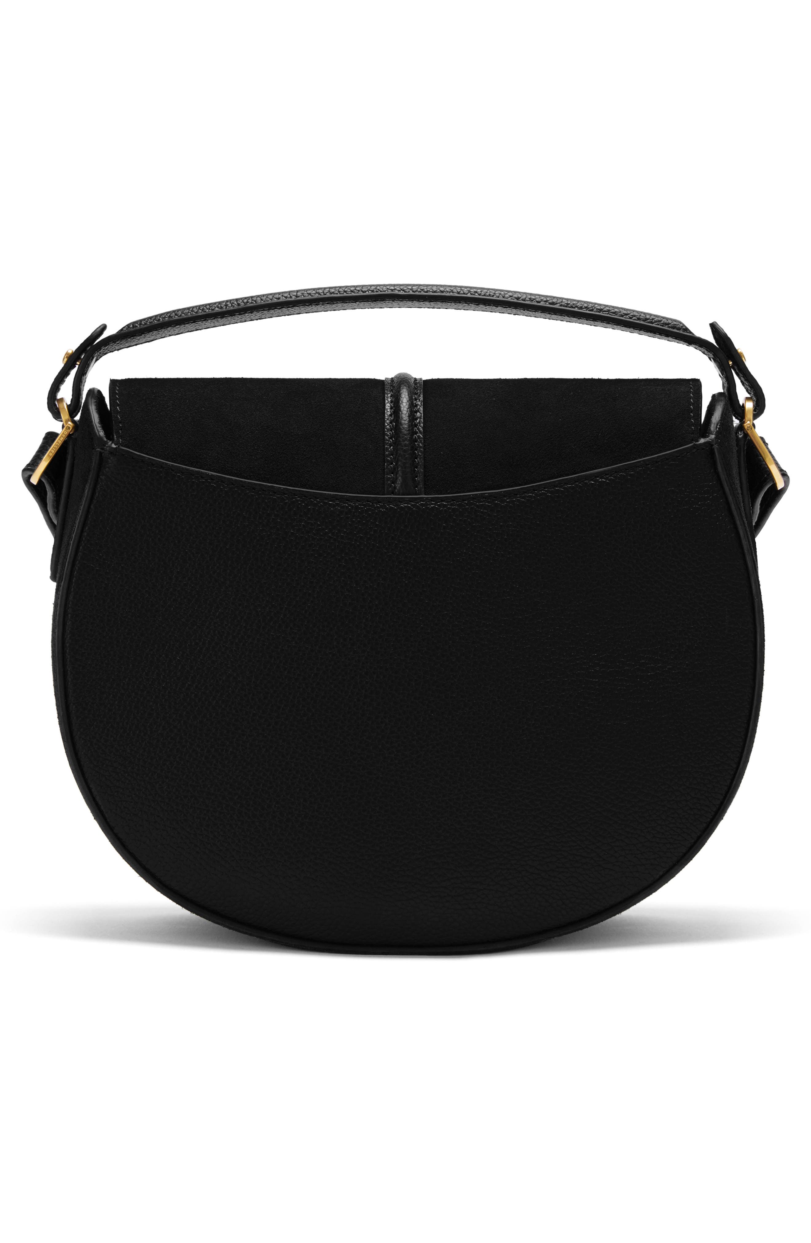 N127 The Siena Saddle Bag, Alternate, color, BLACK