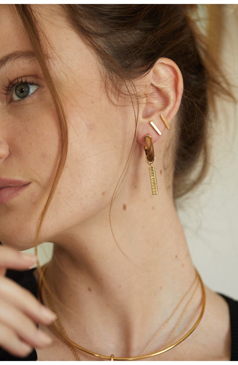 SOKO Set of 2 Meta Bar Stud Earrings, Alternate, color, Gold