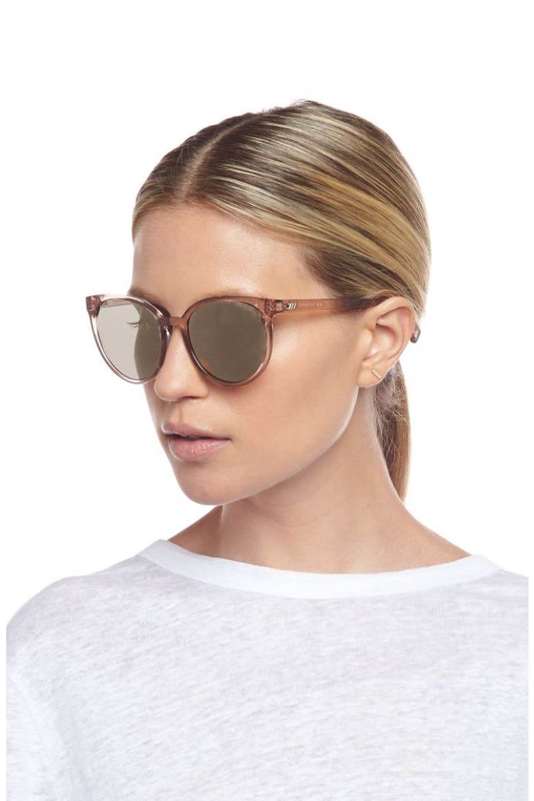 Armada 54mm Mirrored Cat Eye Sunglasses, Alternate, color, STONE/ DARK GOLD MIRROR