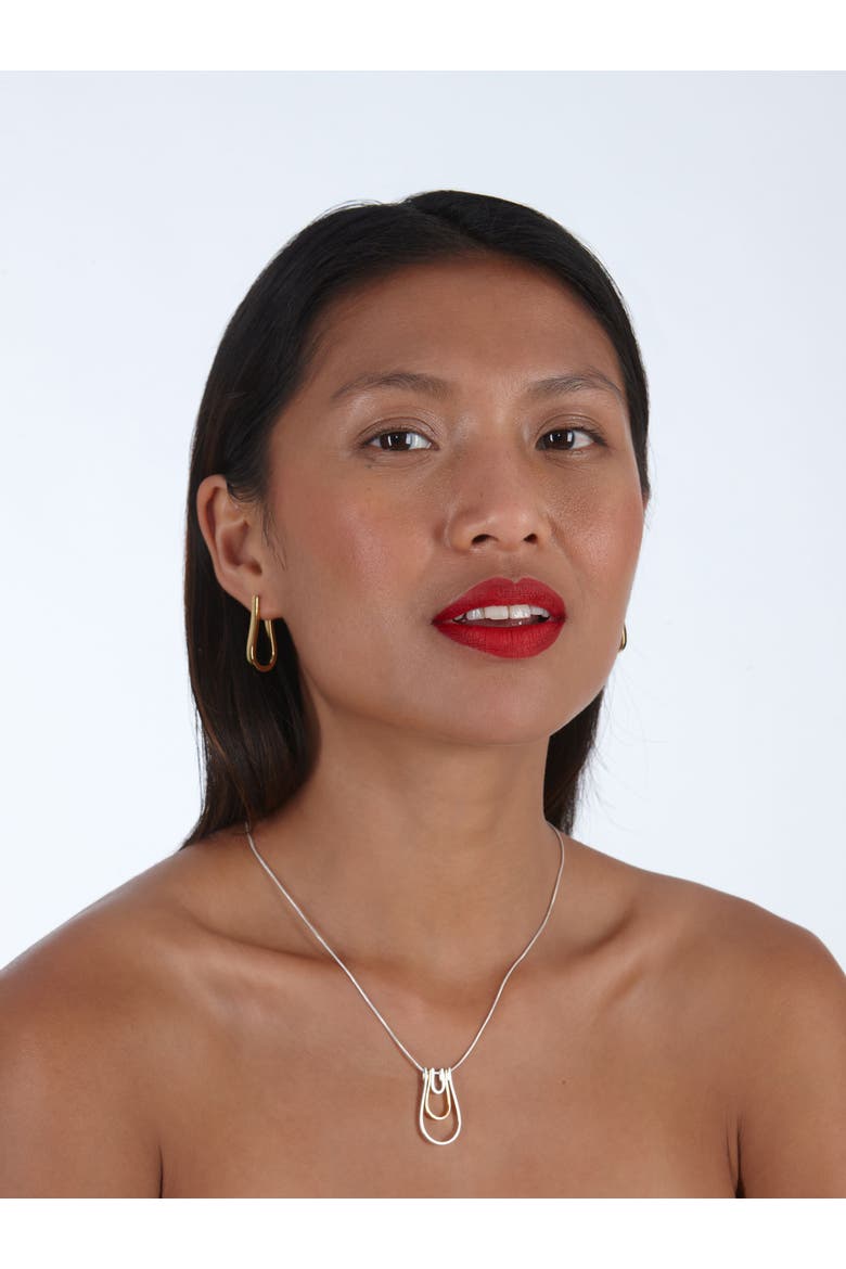 Petal Hoops Extra Large, Alternate, color, Sterling Silver