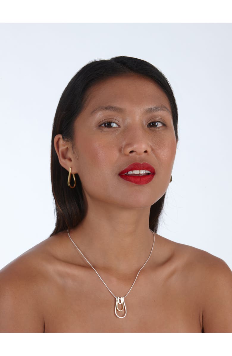 Lucy Quartermaine Petal Hoops Extra Large, Alternate, color, Sterling Silver