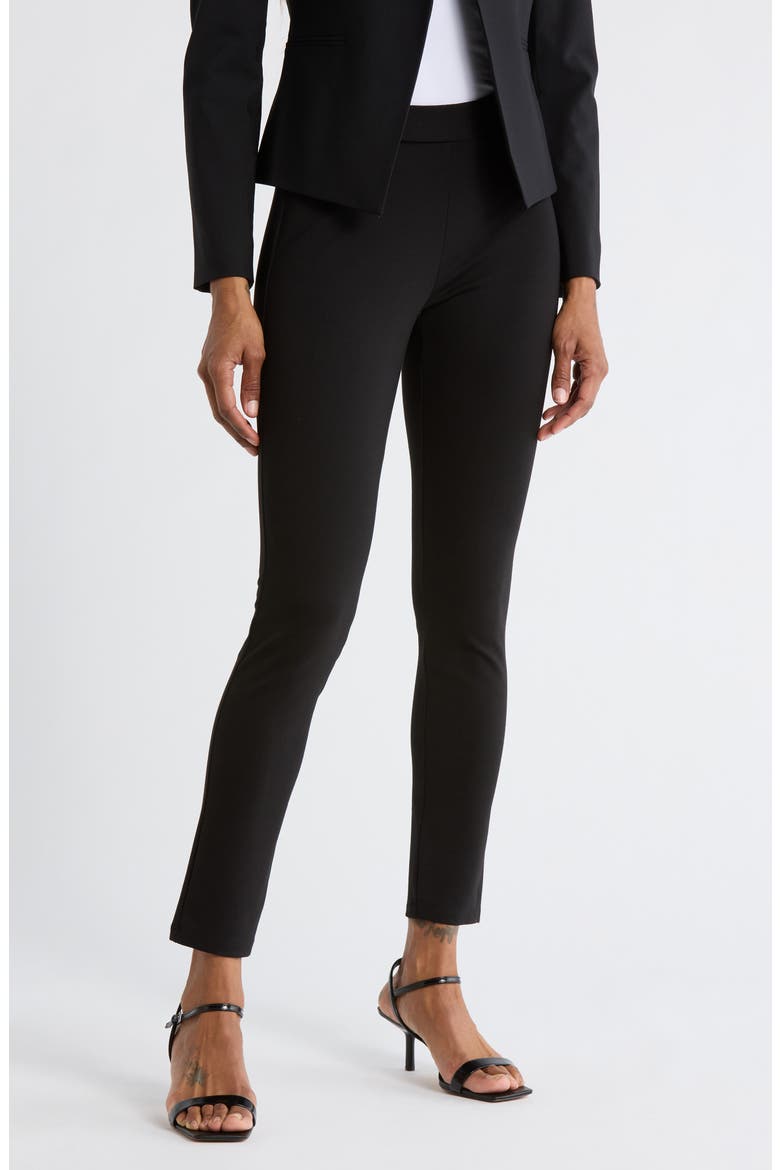 Shawn Pull-On Ponte Pants, Main, color, BLACK