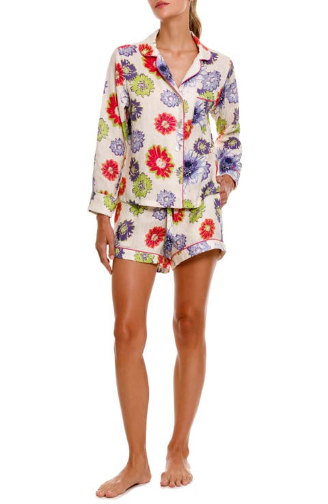 Vera Floral Linen Short Pajamas