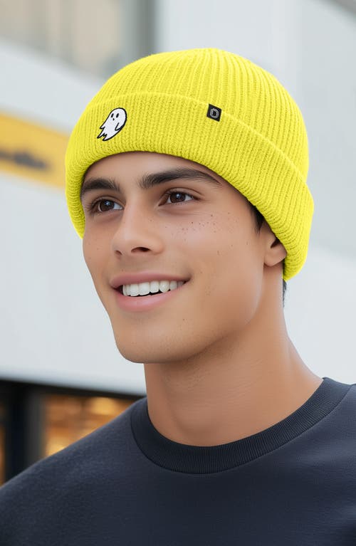 Dalix Ghost Beanie In Neon Yellow