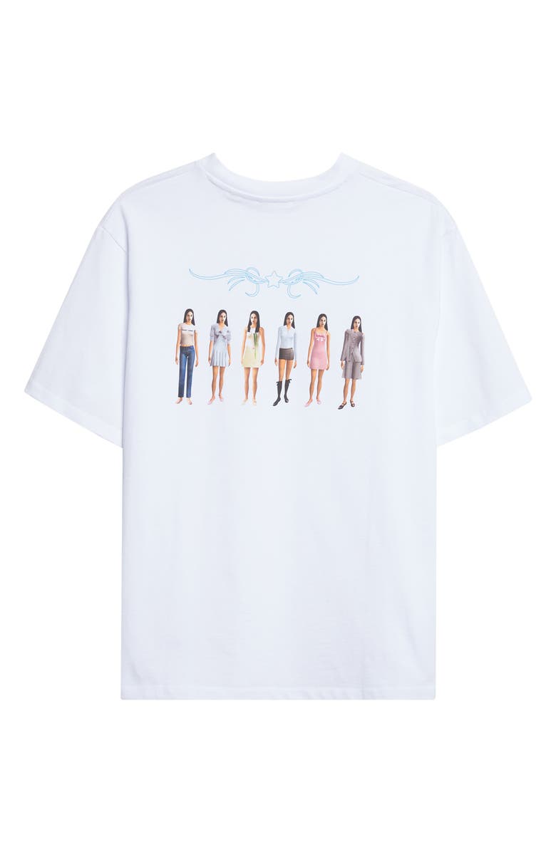 Sandy Liang Simi Boxy Graphic T-Shirt, Alternate, color, White