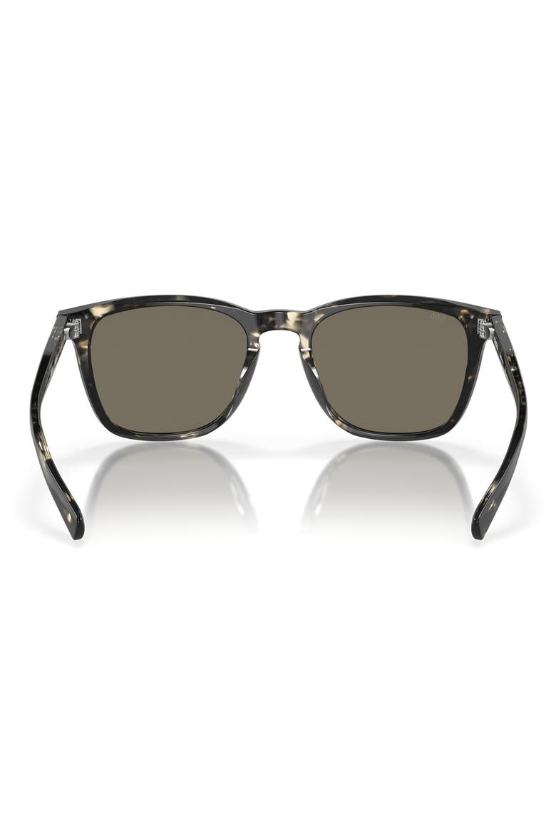 Sullivan 53mm Mirrored Square Sunglasses, Alternate, color, SHINY BLACK
