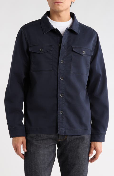 Lounge Twill Knit Shirt Jacket