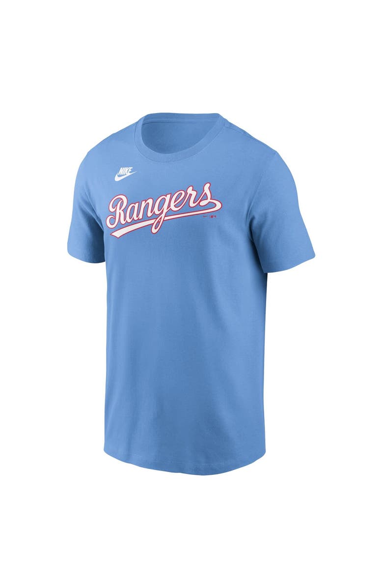 Nike Men's Nike Light Blue Texas Rangers Cooperstown Wordmark T-Shirt, Alternate, color, Light Blue