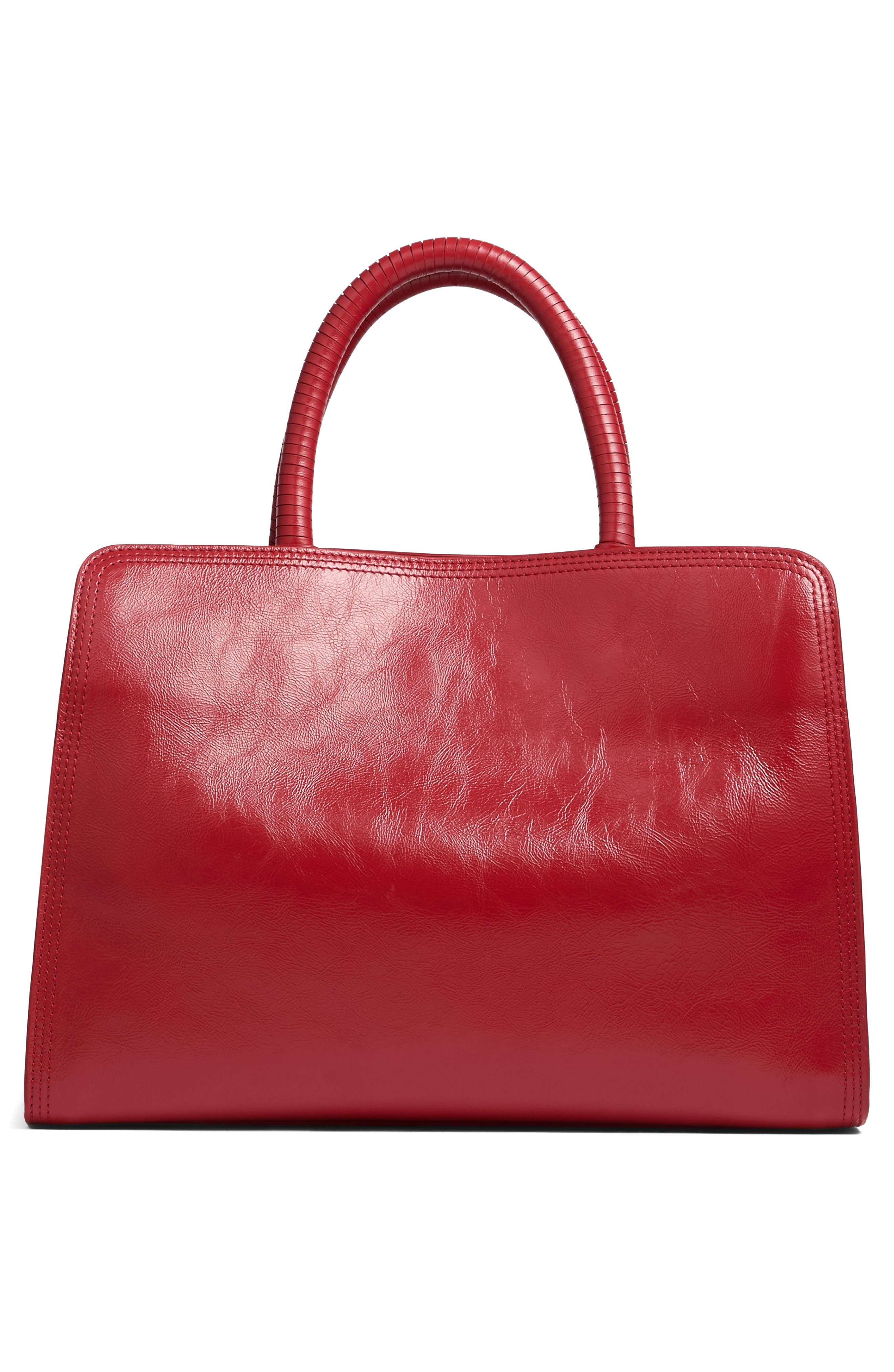 LK Bennett Ella Embossed Leather Tote, Alternate, color, Claret