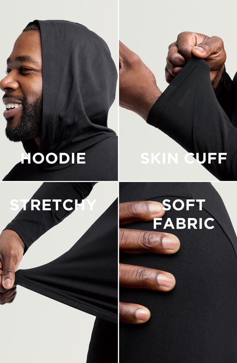 XRAY Long Sleeve Hooded T-Shirt, Alternate, color, Black