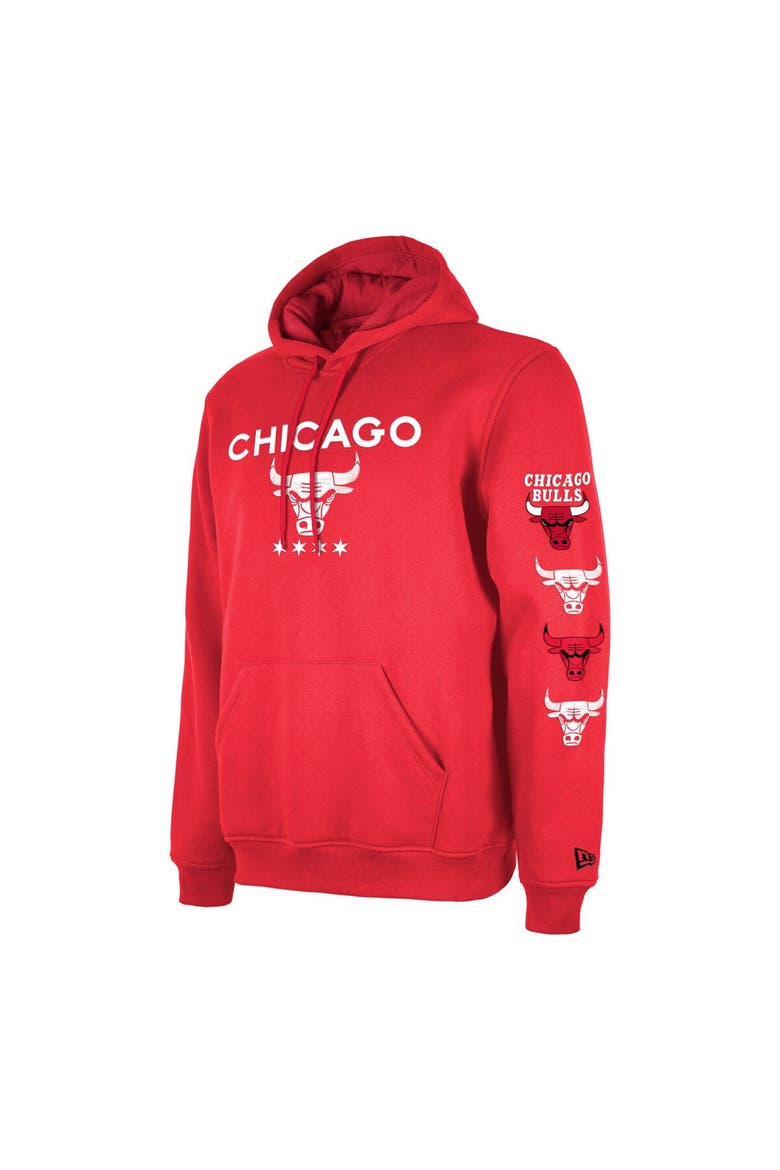 Men's New Era Red Chicago Bulls 2023/24 City Edition Pullover Hoodie, Alternate, color, Red