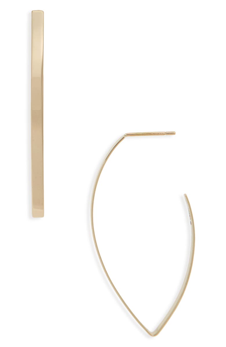 LANA Blake 14K Gold Marquise Hoop Earrings, Main, color, 