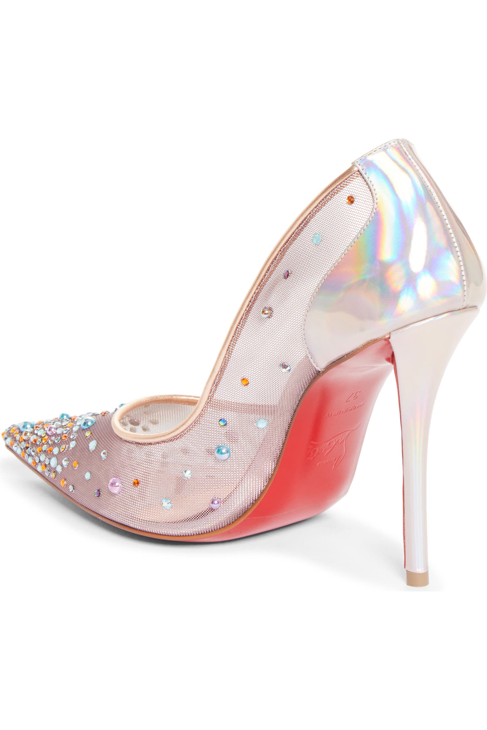 Ship Perla Christian Louboutin Miss Z Degrastrass Perla Pointed Toe Pump (Women ...