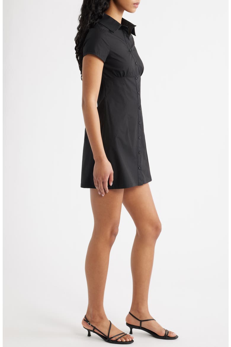 Motley Mini Shirtdress, Alternate, color, BLACK