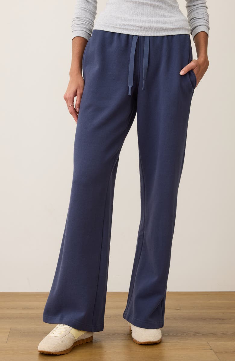 Marine Layer Cloud 9 Wide Leg Sweatpants, Alternate, color, Navy