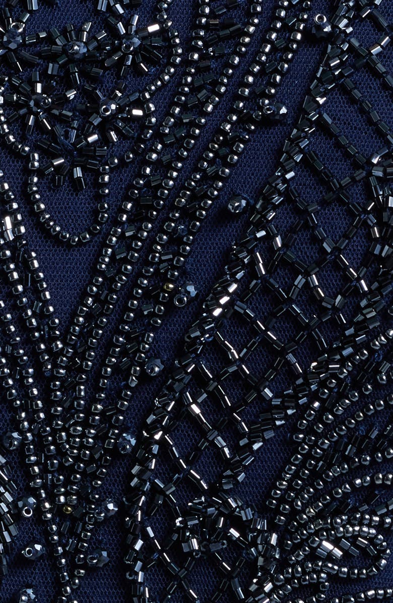 Pisarro Nights Beaded Long Sleeve Gown, Alternate, color,