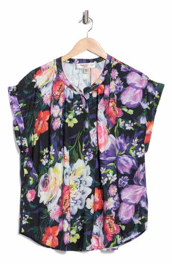 Catherine Malandrino Printed Dolman Sleeve Top