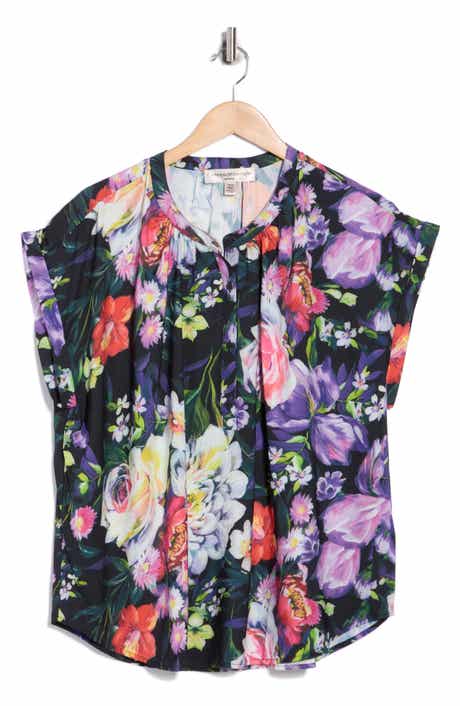 Catherine Malandrino Printed Dolman Sleeve Top