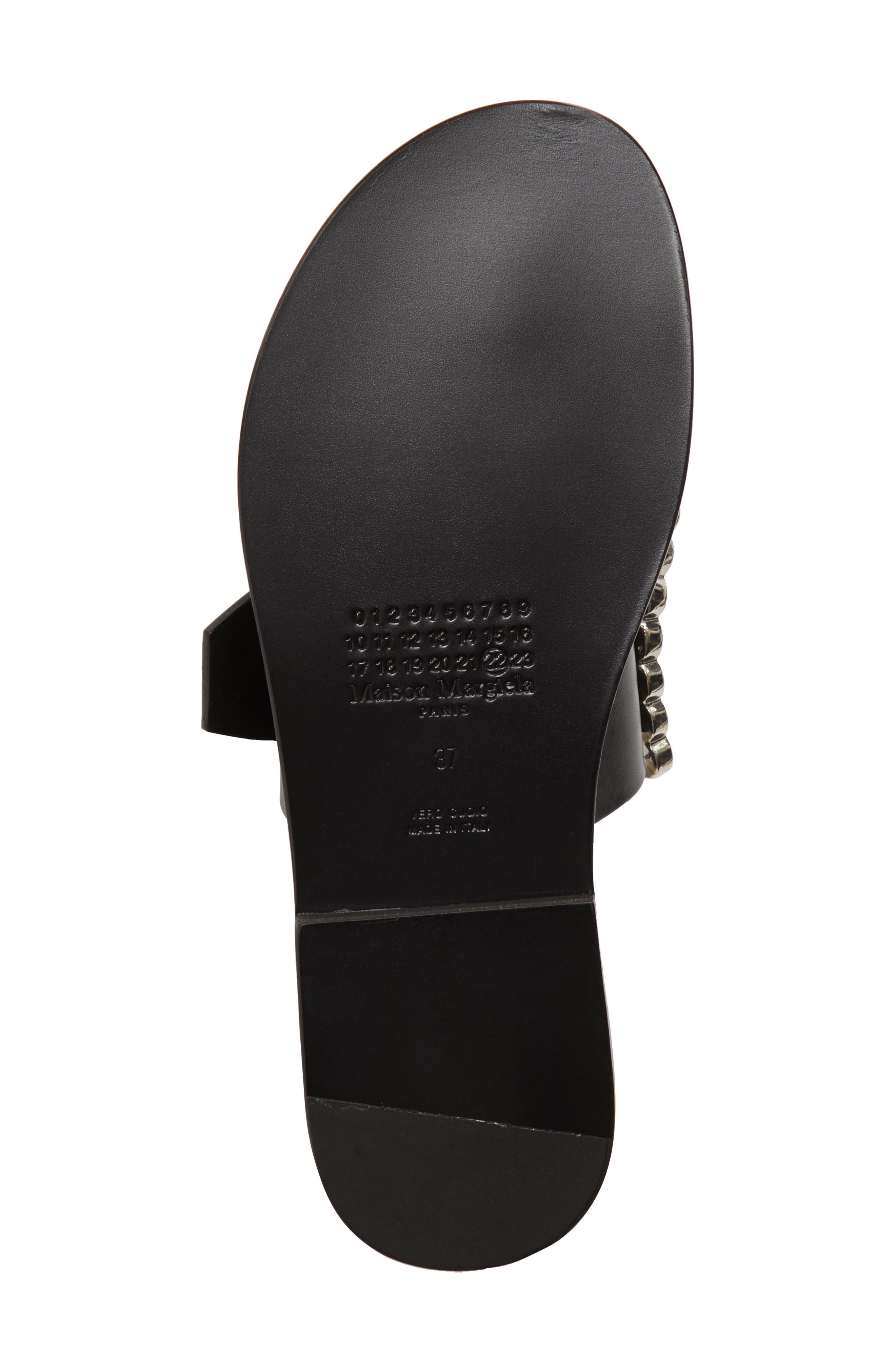 Jeweled Flat Sandal (Nordstrom Exclusive), Alternate, color, BLACK