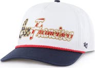 '47 Men's '47 White San Francisco 49ers Patriotic Overhand Hitch Adjustable Hat