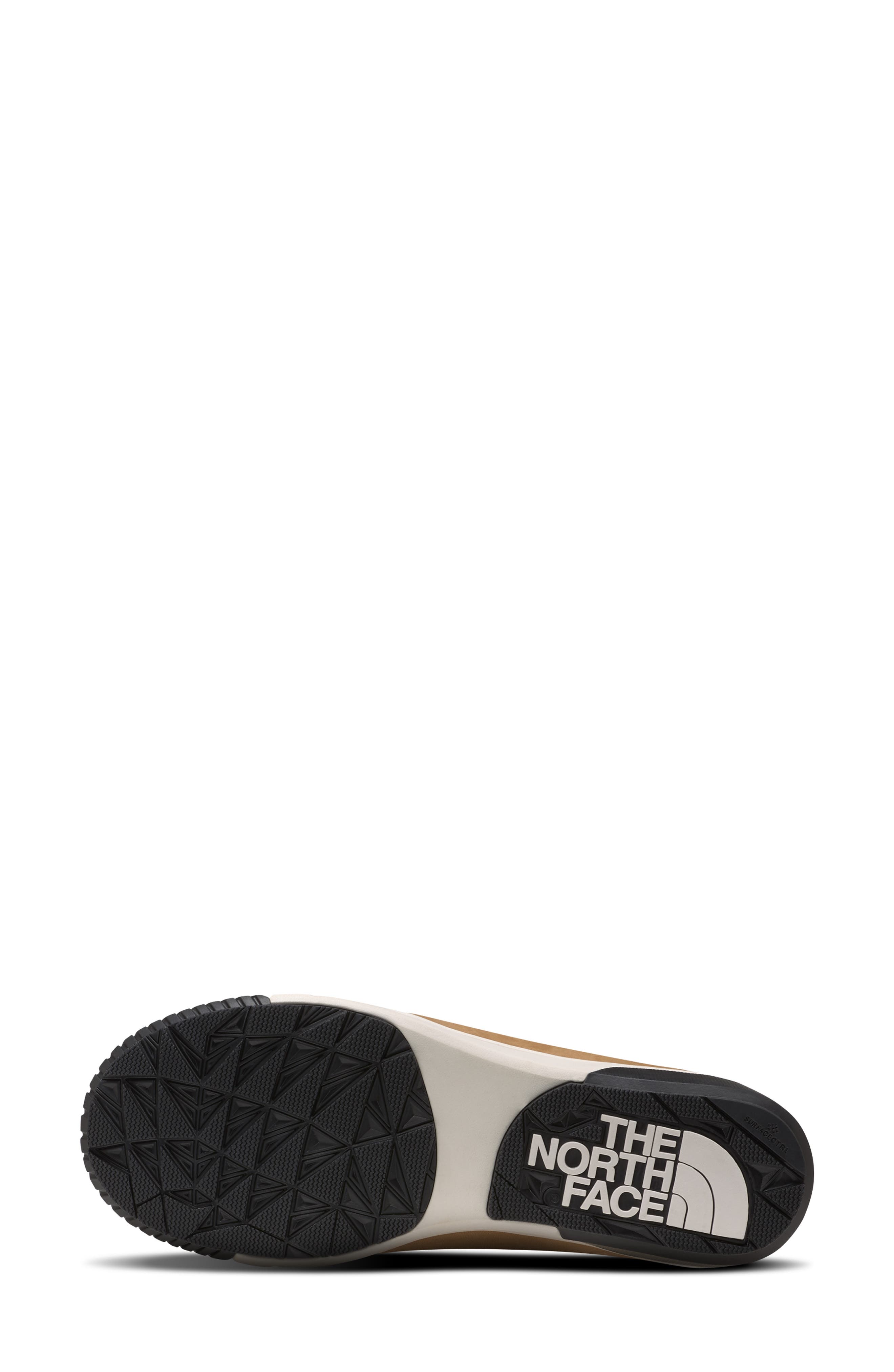 The North Face Sierra Luxe Waterproof Mid Top Boot with Faux Shearling Trim, Alternate, color, Almond Butter Tnf Bl