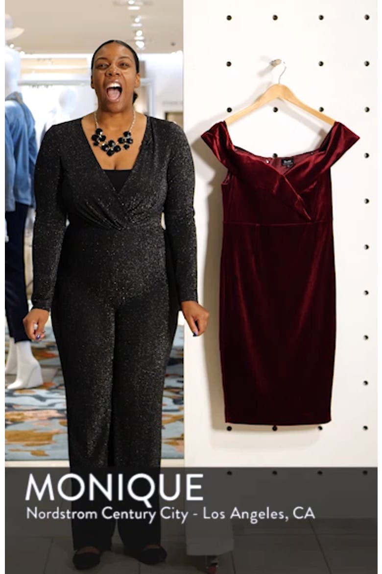 Bella Off the Shoulder Velvet Dress video