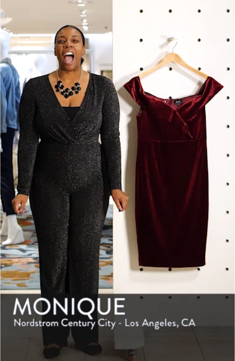 Bella Off the Shoulder Velvet Dress, sales video thumbnail