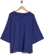 T Tahari Three-Quarter Sleeve Scuba Top