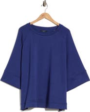 T Tahari Three-Quarter Sleeve Scuba Top