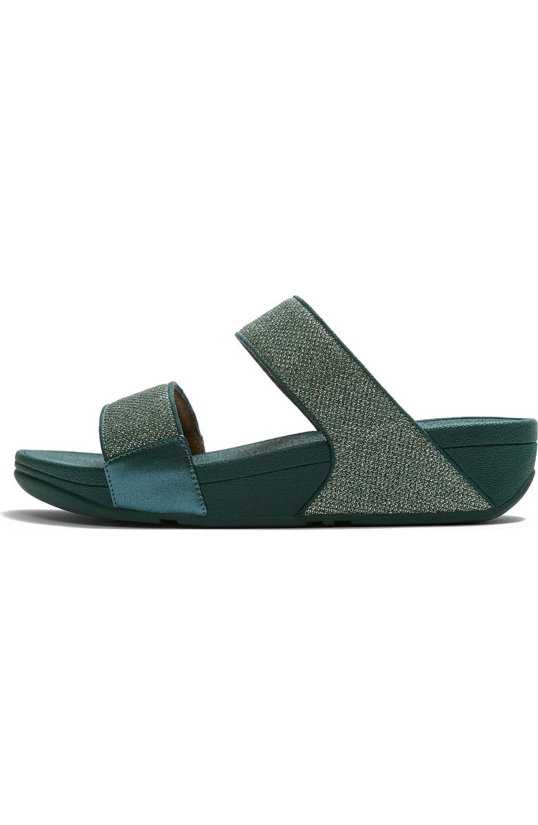 FitFlop Lulu ShimmerGlitz Slide Sandal, Alternate, color, Deep Ocean