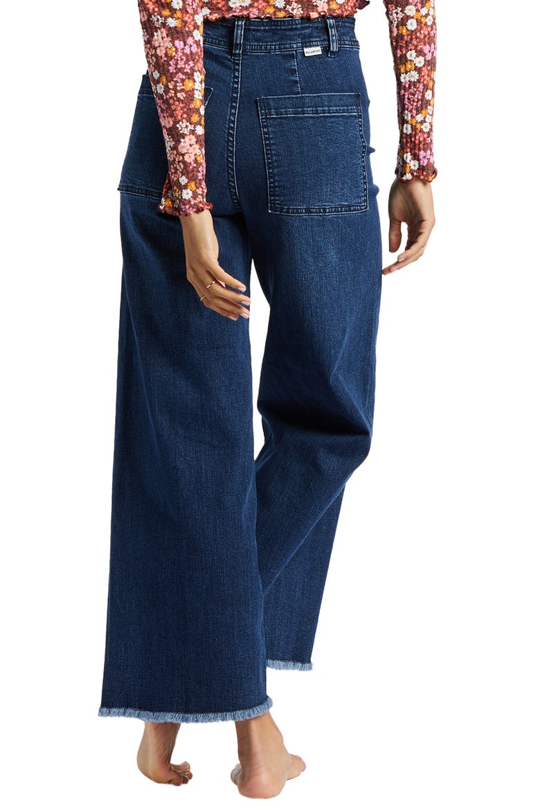 Free Fall Fray Hem Stretch Wide Leg Jeans, Alternate, color, NIGHT SKY